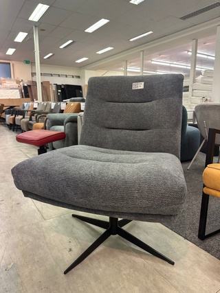Draai fauteuil Jordi, geweven, antraciet